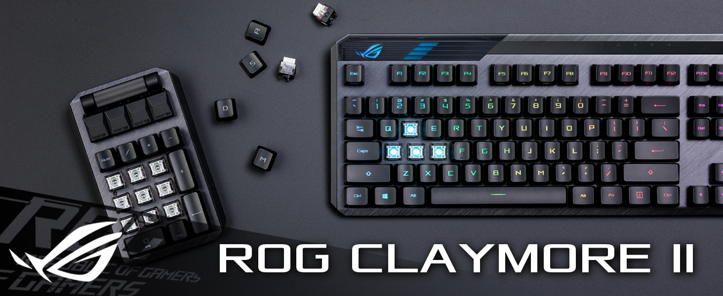 Amazon.com: ASUS ROG Claymore II 100% / 80% TKL Wireless RGB